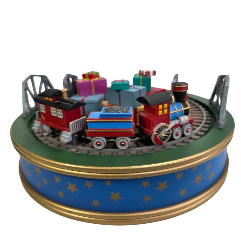 Hallmark Holiday Express Moving Train Miniature Xmas Tree Base Vtg Working Video